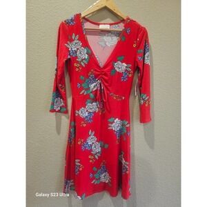 Women's, szS, Bobbie Brooks super soft flower red dress